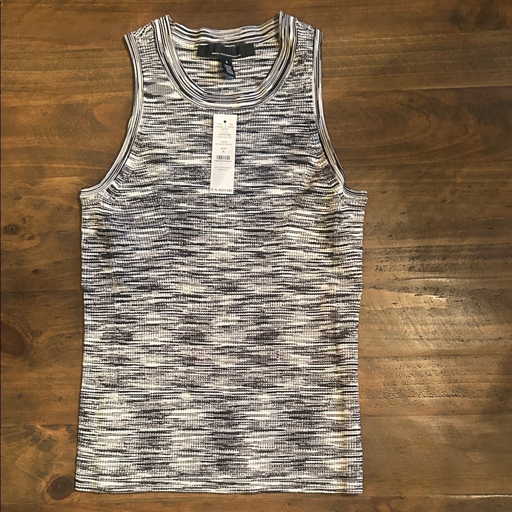 White House Black Market WHBM Spacedye Sleeveless tank Top small NWT